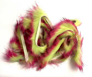 Bild på Tiger Barred Rabbit Strips Hot Pink/Brown over Chartreuse