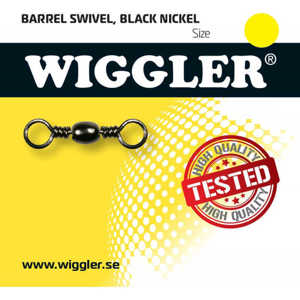 Bild på Wiggler Barrel Swivel Black Nickel (2-10 pack) #5/0 / 71kg (2 pack)