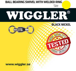 Bild på Wiggler Ball Bearing Swivel Black Nickel (1-2 pack) #5 / 66g (2 pack)