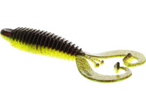 Bild på Westin RingCraw Curltail 9cm 6g (5 pack) Black/Chartreuse