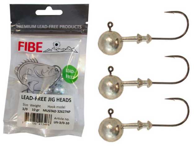 Bild på Fibe Jigghuvud Blyfritt #3/0 15g (3 pack)