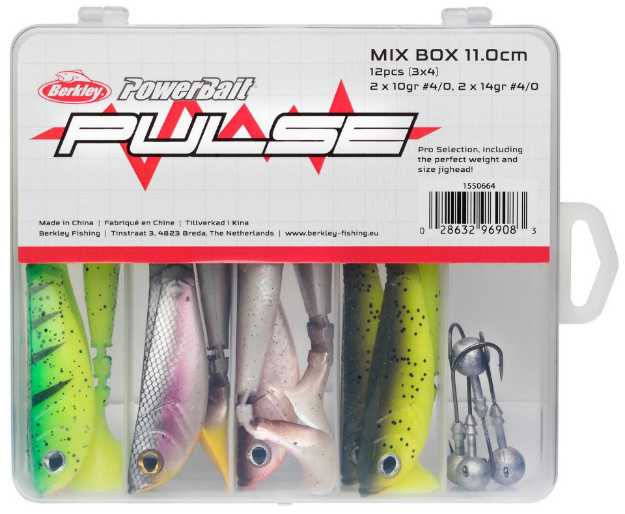 Bild på Berkley Pulse Shad MixBox With Jigheads 11cm (12 pack)