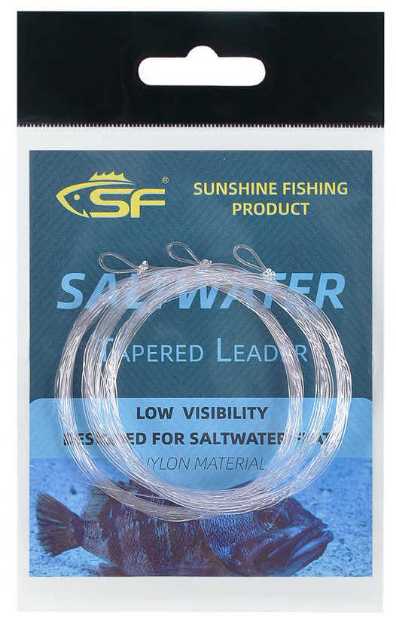 Bild på Sunshine Saltwater Tapered Nylon Leaders 10ft (3 pack)