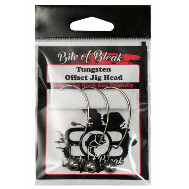 Bild på Bite of Bleak Tungsten Offset Jig Head 3,5g #3/0 (3 pack)