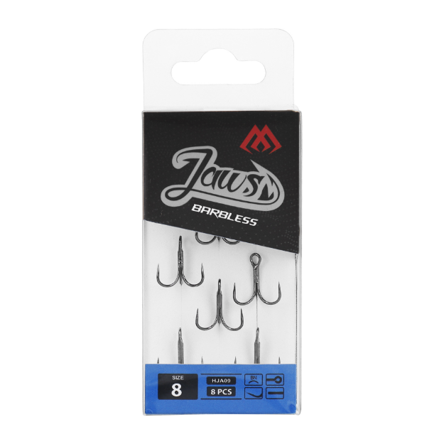 Bild på Mikado Jaws Barbless Treble Hook (8-pack)