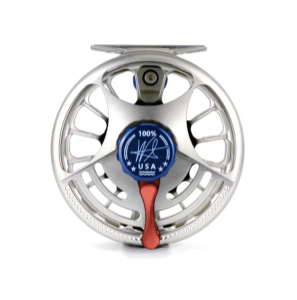 Bild på Seigler Saltwater MF (Medium Fly #9-10) Silver/Red and Blue Handle & Lever